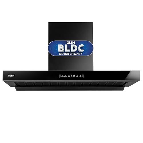 Glen 90cm 1400 m³/hr BLDC T- Shape Kitchen Chimney| Intelligent A...