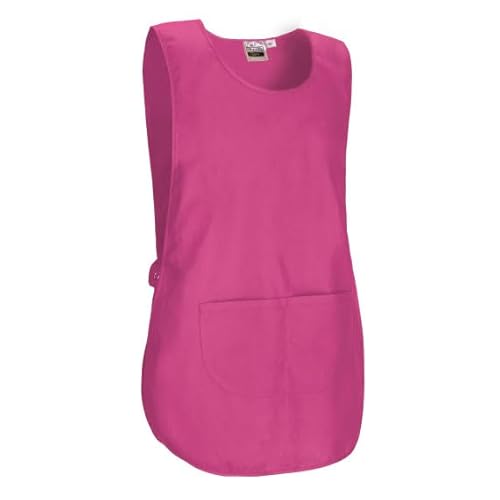 Valento Peto de Trabajo Ajustable, con Cuello Amplio y Bolsillo, en Tejido de poliéster y algodón Crew