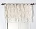 Diamond Home 1PC Cascade Beige Shabby Chic Sheer Ruffled Valance(50