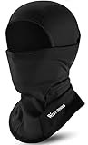 West Biking Sturmhaube Sturmmaske Schwarz - Winddichte Atmungsaktiv Gesichtshaube Warme Skimaske, Motorrad Sturmhaube Fahrrad Balaclava Winter Maske Haube Herren Damen für Skifahren
