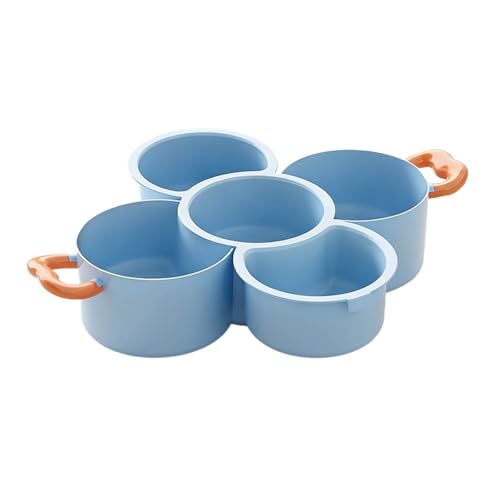 Bandeja apilable multifuncional para frutas y verduras con asa, adecuada para dulces, frutas secas (azul, 30 x 12,5 cm)