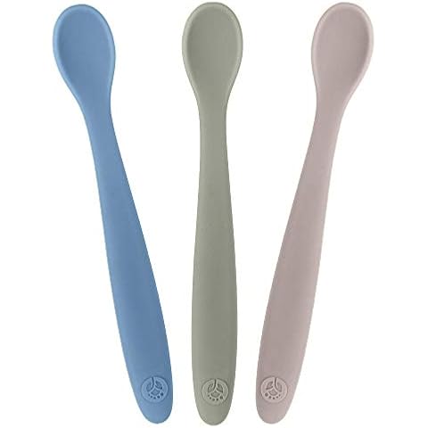 WeeSprout Silicone Baby Spoons - First Stage Feeding Spoons for Infants, Soft-Tip Easy on Gums, Bendable Design Encourages Self-feeding, Ultra-durable & Unbreakable, Dishwasher & Boil-proof, Set of 3 Cover