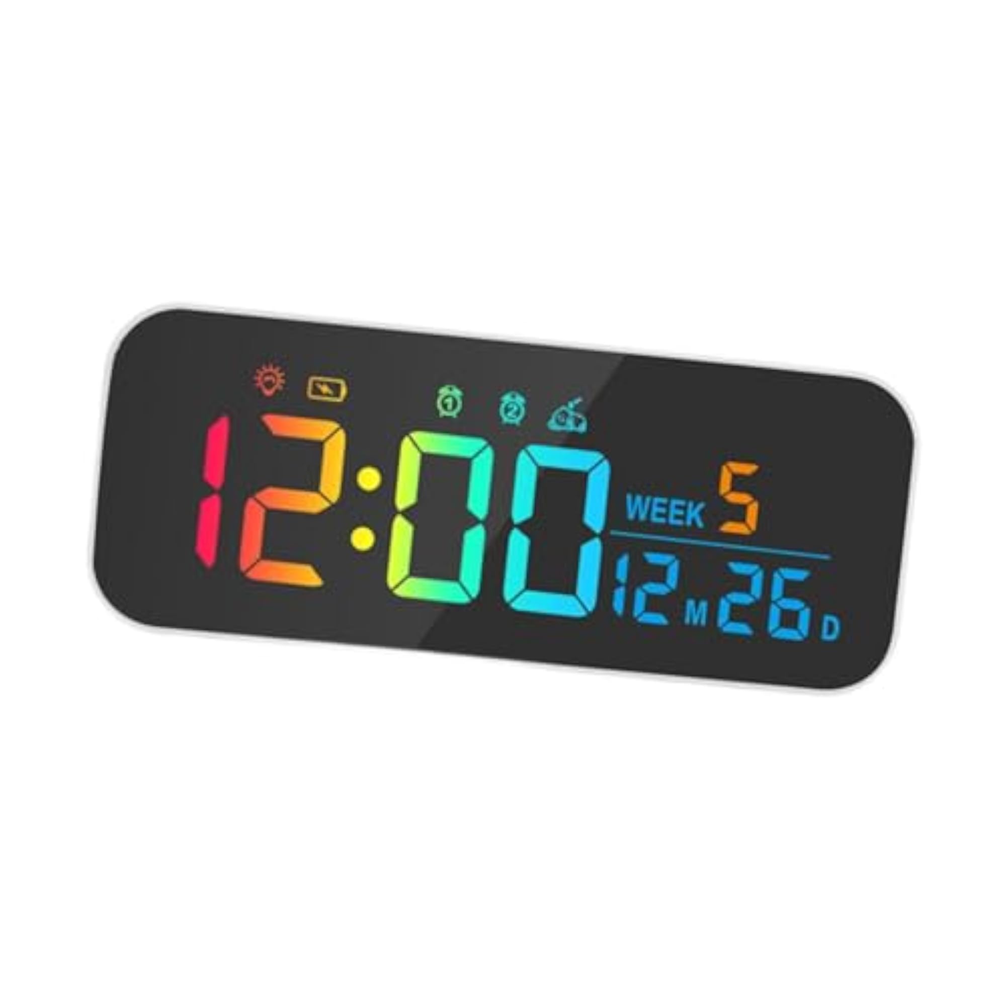 Digital Memory Function Desktop Clock, Black