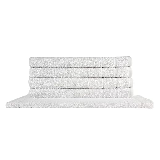 Kit de 5 Tapetes Antiderrapantes Brancos