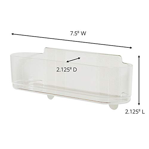Command Medium Caddy, Clear, with 4 Clear Indoor Strips, Organize Damage-Free (Pack of 2) - image 2