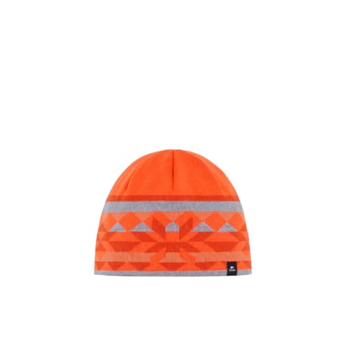 Bonnet d'hiver Eisbär Pixie MÜ gris orange corail en maille chaude