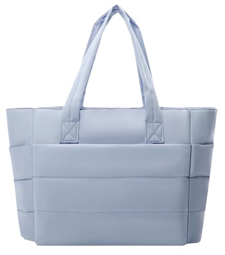 Caistre Puffer Handbag Women 2025 Quilted Tote Soft Nylon Shoulder Bag Cloud Pad Side Pocket Travel Work Sport Gym Purse