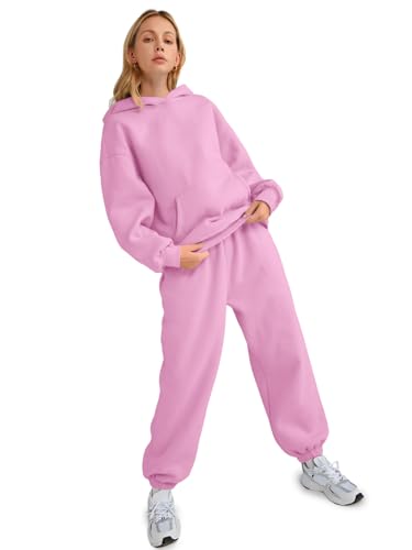 Image of AUTOMET Womens 2 Piece Lounge Sweatsuit Fall Fashion Matching Sweat Sets | Oversized Fall Hoodies & Baggy Jogger Sweatpants Fashion 2026 Outfits