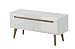 Produktbild Furniture24 Tv Schrank NORDI Lowboard Unterschrank Skandinavische Stil (Weiß/Weiß Hochglanz)