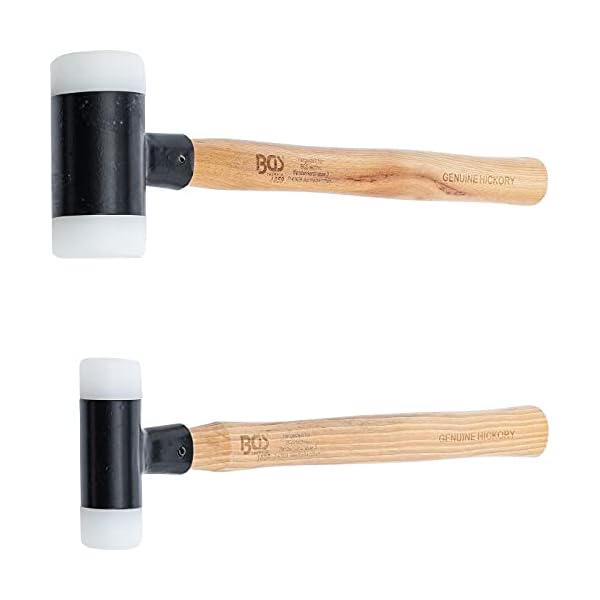 BGS 1859 | Schonhammer-Satz | Hickory-Stiel | rückschlagfrei | Ø 30 / 45 mm | 300 / 550 g | 2-tlg. | | Kunststoffhammer – Bild 4