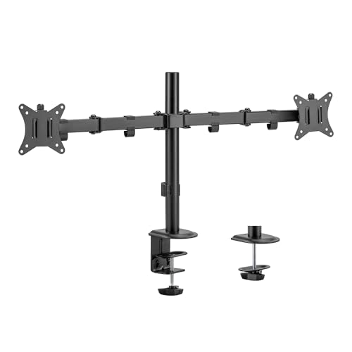 Support de bureau pour 2 moniteurs bras articulé double écran 17-32