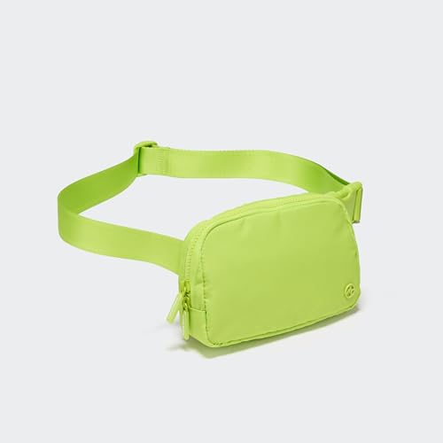 Image of Pander Two Way Zipper Fanny Pack Nylon Everywhere Belt Bag for Women, Water Repellent Waist Packs, Crossbody Bags with Adjustable Strap(Grape Green).