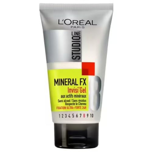 Gel Coiffant L'Oréal Paris Fixation Ultra Forte 24h - Lot de 3 Tubes de 150mL pour Tenue Parfaite
