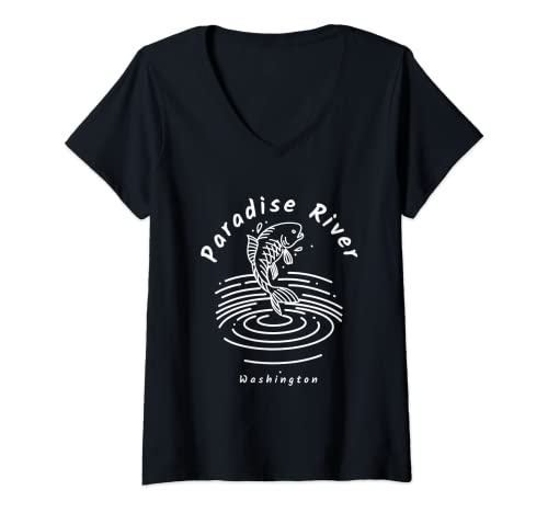 Mujer Río Paraíso (Washington) Camiseta Cuello V