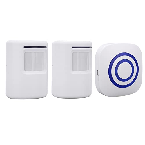 DWMD Détecteur de Mouvement, Volume réglable 38 mélodies Alerte d'entrée sans Fil avec 2 capteurs et 1 récepteur pour Bureau pour Magasin pour Maison(#1) Cover