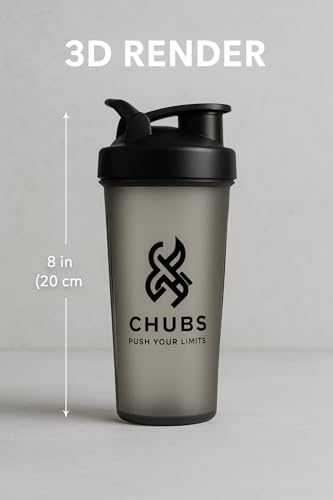 Image of CHUBS Fitness Series PUSH YOUR LIMITS Spring Shaker With Mixer, For Men And Women (BLACK)-MULTIPURPOSE..