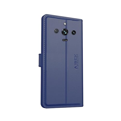 Image of AIBEX Compatible for Oppo A58 4G Flip Cover Leather Finish | Inside TPU with Card Pockets | Wallet Stand | Complete Protection Flip Case - Blue