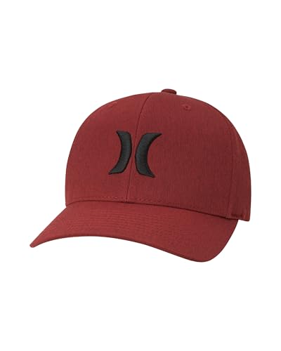 Image of Hurley Mens Baseball Cap - Moisture Wicking Curved Brim Flexfit Fitted Hats for Men with H2O-Dri Sweatband (Sizes: S-XL)