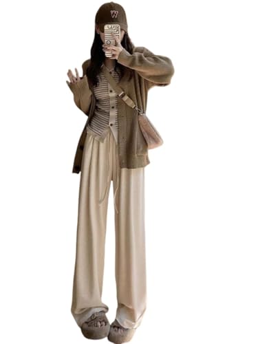 Image of KOTTY Women's Solid|Drawstring|Wide Leg Style|High Rise|Office wear Pant