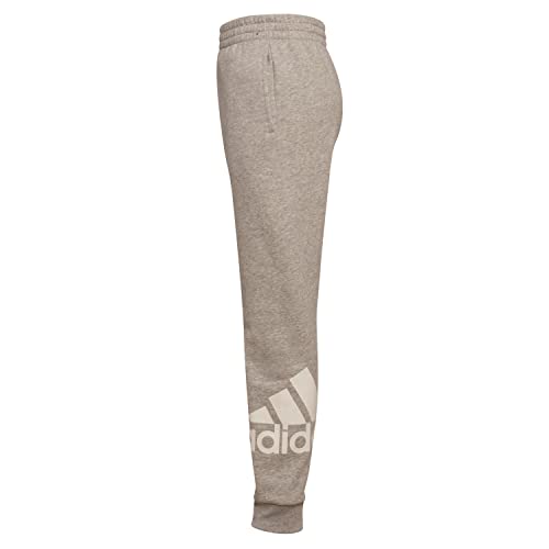 adidas Youth 3 Stripe Fleece Jogger (Medium Grey Heather, Small)2