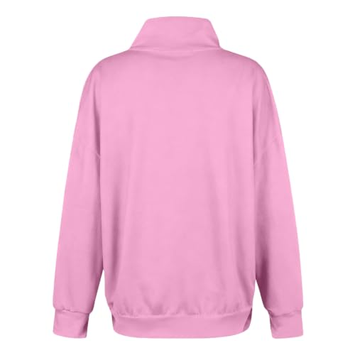 Oversized Mock Neck Sweatshirt Women Soft Fleece Pullover Tunic Sweatshirts - image 7