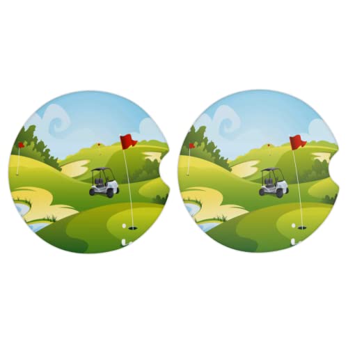 Posavasos cerámicos para auto 2 unidades 2.68 pulg miniatura 1
