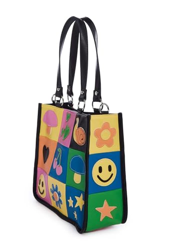 Bolsa Tote Happy In My Mind de piel vegana miniatura 4