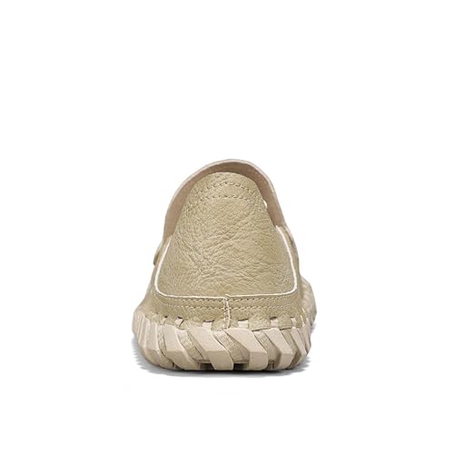 Men's Premium Leather Sandals, Slip-On Closure,Soft, Non Slip, Wear Resistant, Hand Stitched, Hollow Design, Breathable, Fashion Casual Men's Sandals2