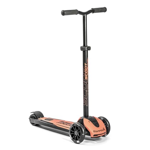 Scoot and Ride Highwaykick 5 melocotón – Patinete Ligero & Estable – Manillar Ajustable & Plataforma Ancha – para niños a Partir de 5 años (hasta 80 kg) – Personalizado con Nombre