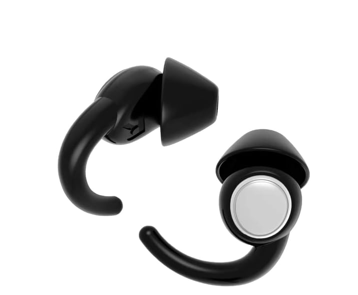 AdidaTech 1 Pair Super Soft Silicone Ear Plugs for Sleeping Reusable, Earplugs for Noise Cancelling,Ear Plug for Sound Blocking Noise Reduction, Hearing Protection for Snoring Concerts (Black)