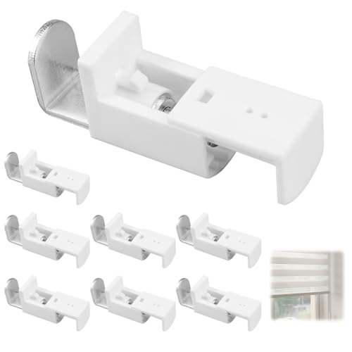 8 Stück Plissee Ersatzteile Klemmträger, Kein Bohren Erforderlich Klemmträger Plissee Halterung, Verstellbereich 20 mm Doppelrollo Klemmträger Metall, Klemmträger für Plissee und Duo Doppelrollo 8 Stück Plissee Ersatzteile Klemmträger, Kein Bohren Erforderlich Klemmträger Plissee Halterung, Verstellbereich 20 mm Doppelrollo Klemmträger Metall, Klemmträger für Plissee und Duo Doppelrollo