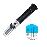 NANBEI Salinity Refractometer with ATC,Saltwater Aquariums Dual Scale 0-100 PPT & Specific Gravity 1.000-1.070 Salinity Tester,for Marine Monitoring,Fish Farming,Pool Hydrometer Meter