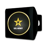 Army Black Knights Black Metal Hitch Cover with Color 3D Team Logo by FANMATS - Unique Molded Design – Easy Installation on Truck, SUV, Car - Ideal Gift for Die Hard NCAA Fan