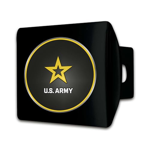Army Black Knights Black Metal Hitch Cover with Color 3D Team Logo by FANMATS - Unique Molded Design – Easy Installation on Truck, SUV, Car - Ideal Gift for Die Hard NCAA Fan