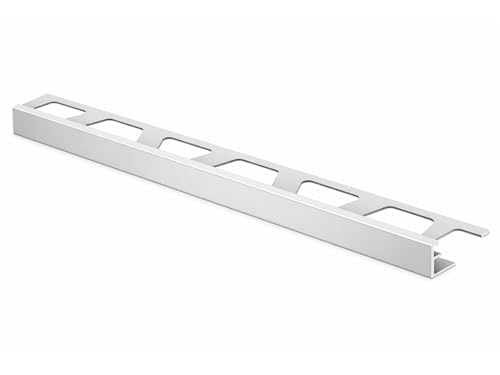 All-in-one JOLLY A100AGSG Tile Edge Protection Profile 8' 2-1/2' Length and (3/8' (10mm)) Height - Bright Black Coated Aluminum, 10 Pcs Pack