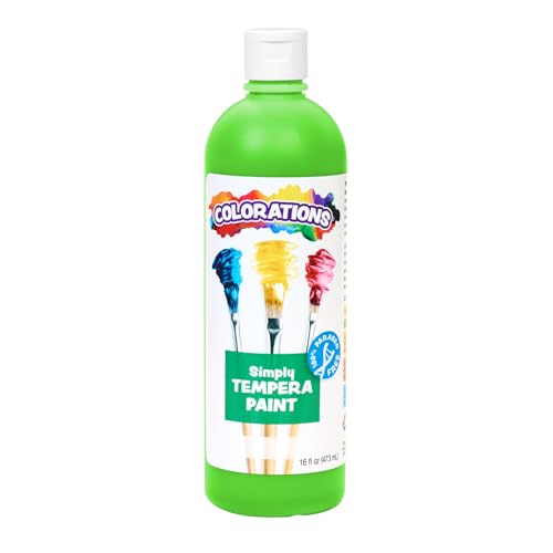 Colorations Paraben-Free Tempera Paint for Kids - Light Green, 16 Ounce Bottle, Non-Toxic and Made in The USA