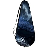 VAPOKF Black Raven in Creepy Moonlight - Bolsa para raqueta de tenis, funda...