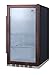 Summit SPR489OSPNR Commercially Approved Shallow Depth Indoor/Outdoor Beverage Cooler for Built-in or Freestanding Use with Panel-Ready Door Trim, Glass Door, Black Cabinet (Panel not included)