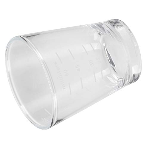 SIXRUN Taza de café Graduada de 80 Ml con Báscula para la Oficina en Casa Vasos Transparentes para Amantes del café y Profesionales Vidrio de Alto Borosilicato