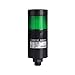 PTE-TCF-1FF-G-B, LED Stack Tower Light, 56mm Green Color 1 Stack Modular, Steady/Flash, Direct mounting Black Body, Terminal Connector 90-240V AC