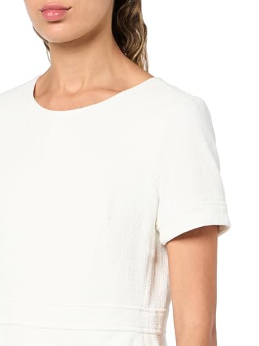 Image of Tommy Hilfiger Women's Short Sleeve Round Neck Novelty Button Tweed Mini Sheath Dress