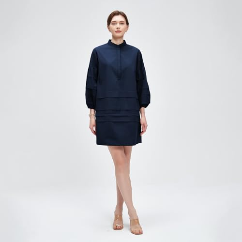 Women's Shirt Dress Long Sleeve Button Casual Down Oversized Pullover Mini Dress2