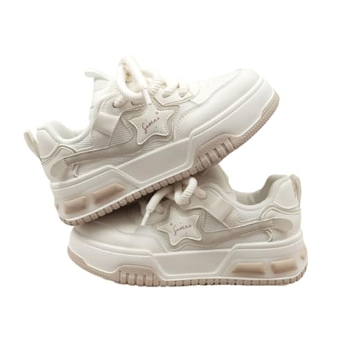 Y2K Sneakers for Women Cute Star Chunky Preppy Shoes Platform Walking Streetwear