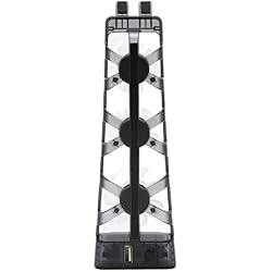 Ventilador Reina para PS5 Accesorios Ventilador de Refrigeración con Luz LED, Sistema de Refrigeración Eficiente, bajo Nivel de Ruido, 3 Ventiladores de Refrigeración Integrados Y Puerto USB, para PS5 Disco Y Edición