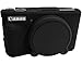 HUIPUXIANG Silicone Camera Case + Screen Protector for Canon PowerShot SX740 / SX730 Digital Camera, Black