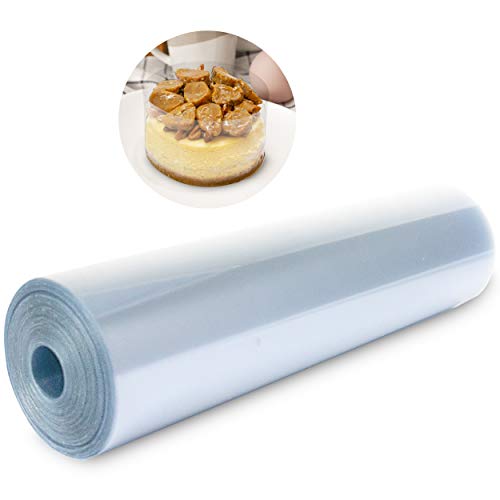 Cake Collar Acetate Roll 8 x 600 in (50ft) - Cake Collar 8 in - Acetate Cake Collars - Acetate Sheets for Baking - Cake Ring Sleeves - Cake Wrapping Plastic - Acetato para Reposteria