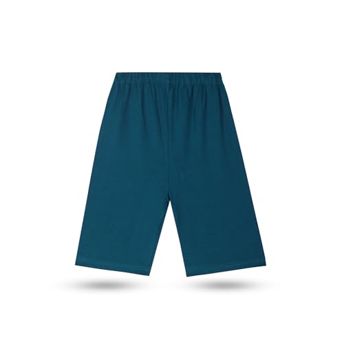 Image of T2F Girls Cotton Cycling Shorts Pack of 5 | Soft Stretch Knee Length Shorts | Comfortable for Kids