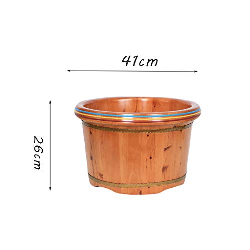 Barril de baño de pies de madera para pedicura miniatura 7