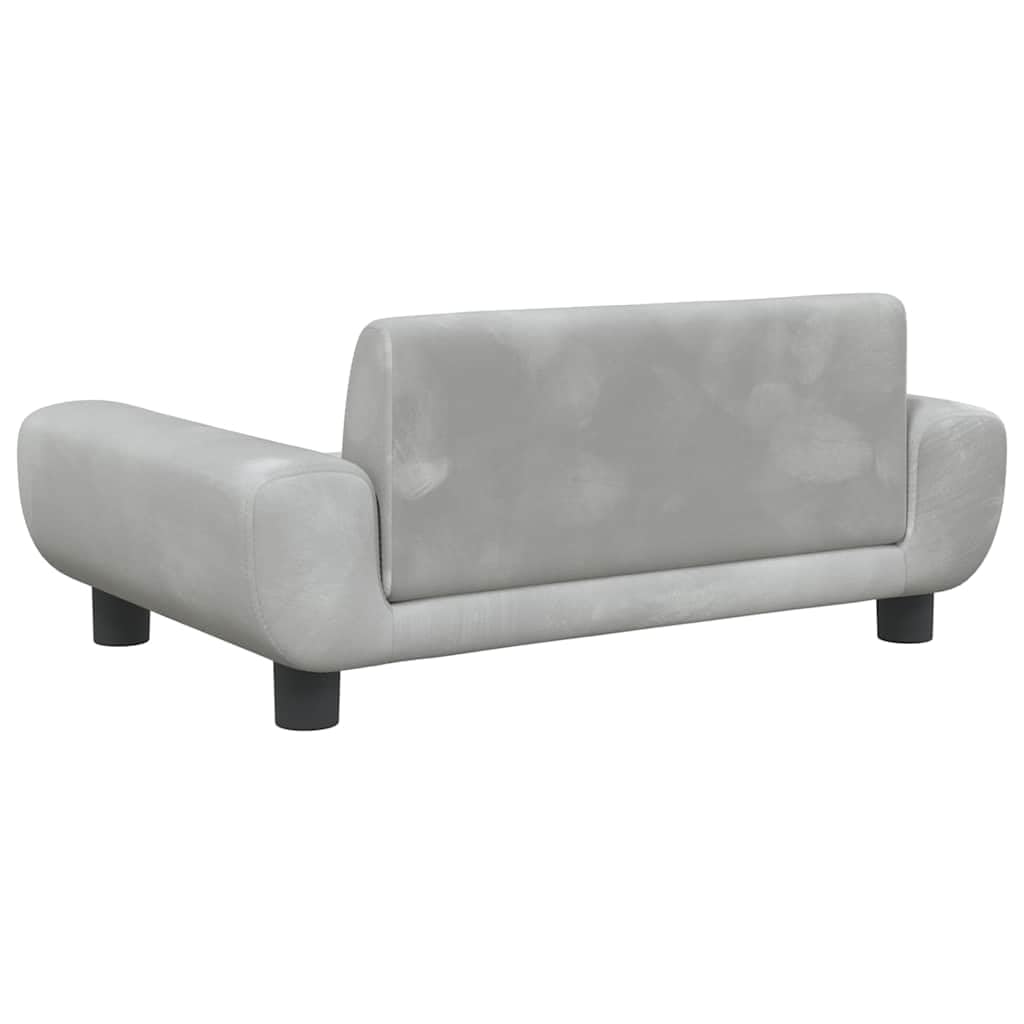 Cuccia per cani in velluto grigio chiaro, 70 x 45 x 33 cm, con materasso morbido, cestino antiscivolo e rivestimento antigraffio, ideale come posto per dormire per cuccioli, anziani e animali