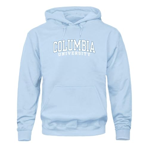 Barnesmith Columbia University Lions Adult Unisex Hooded Sweatshirt Classic Light Blue XX-Large